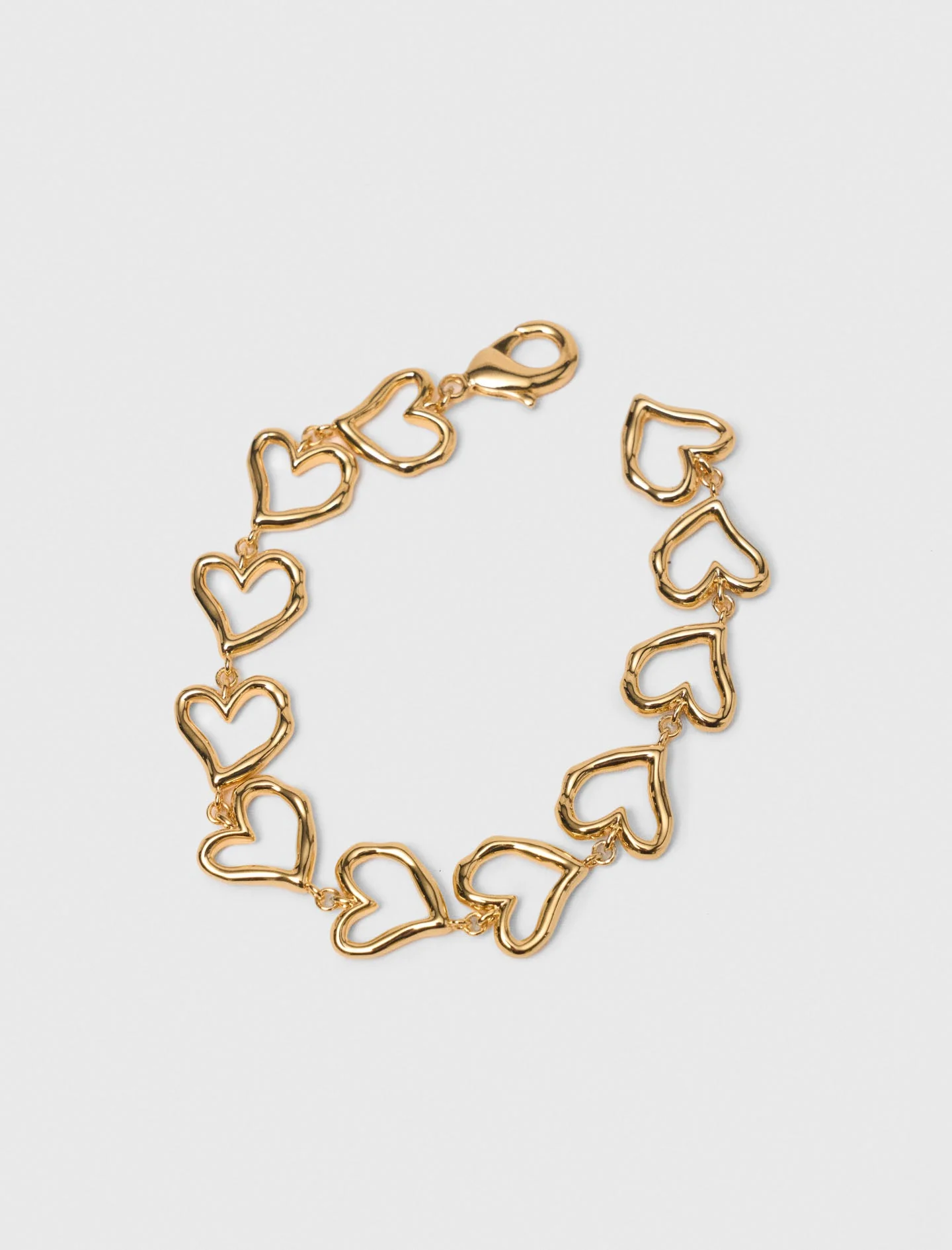 Gold-plated heart bracelet Light Gold - Image 6