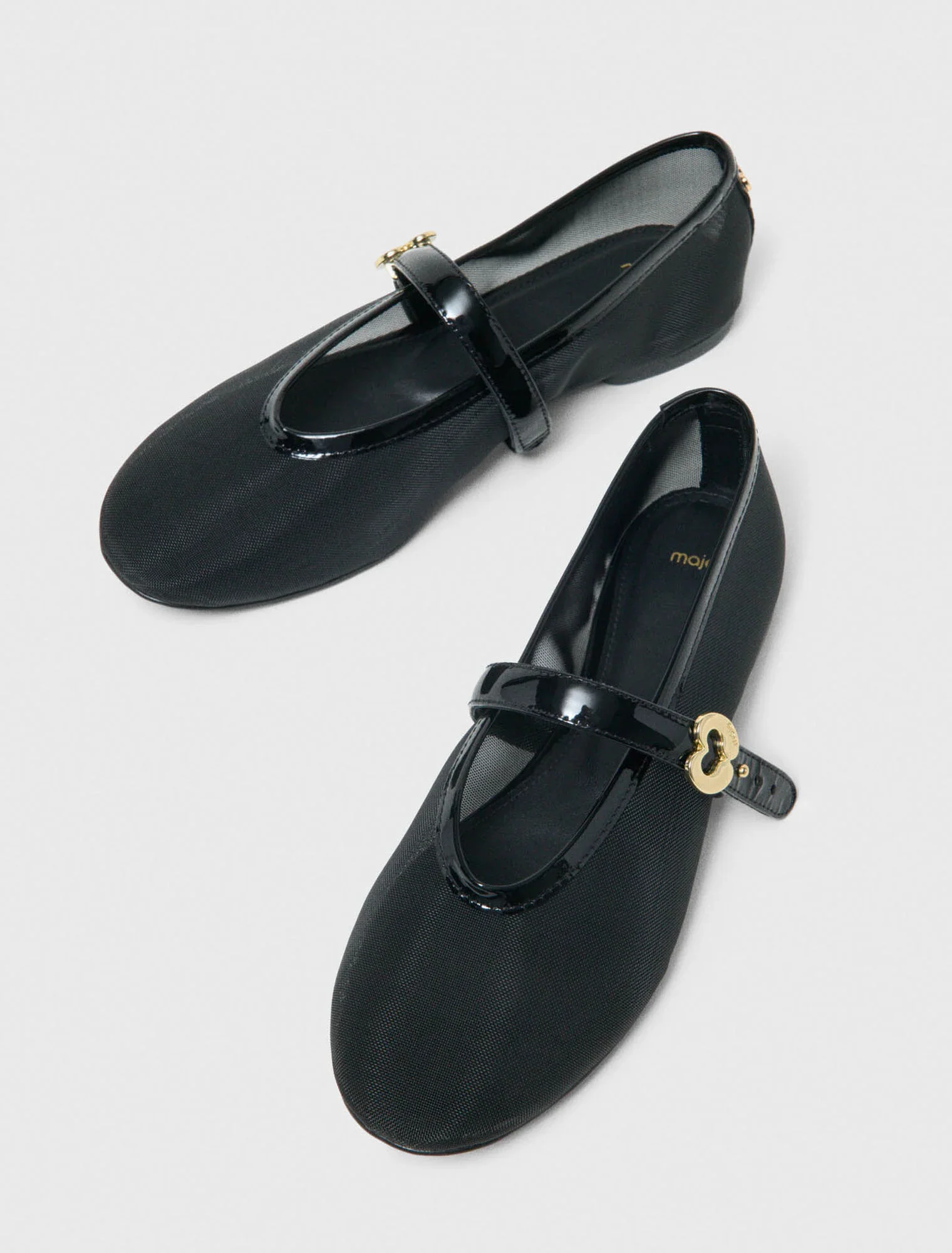 Mesh Ballet Flats Black - Image 4