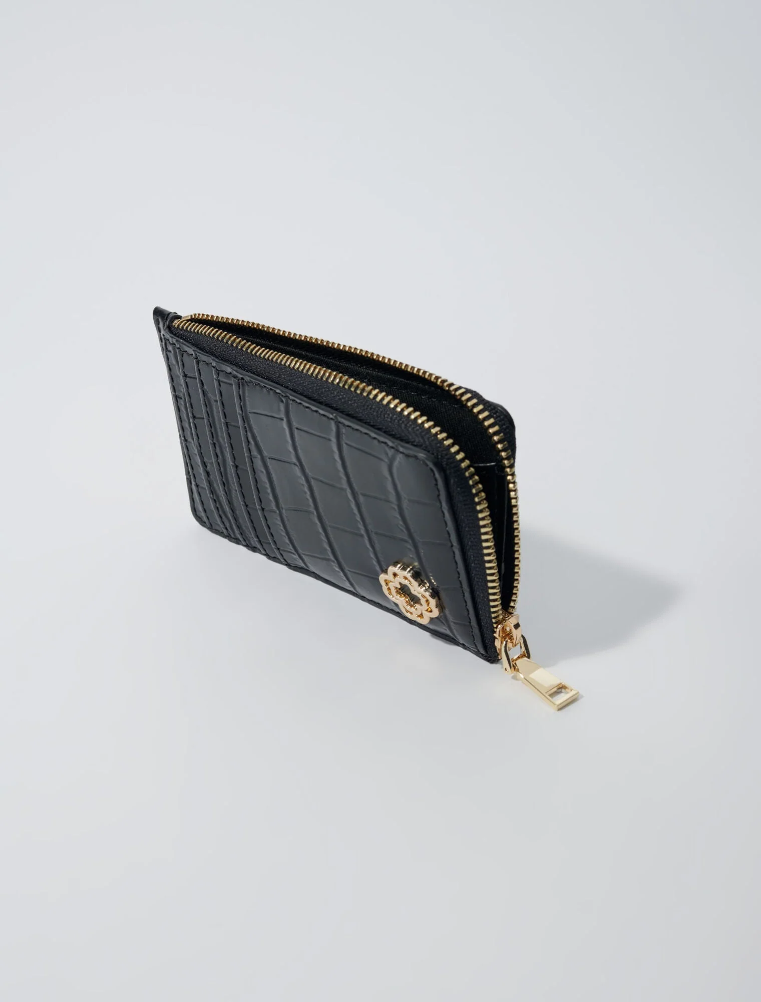 Leather card case Black - Image 3