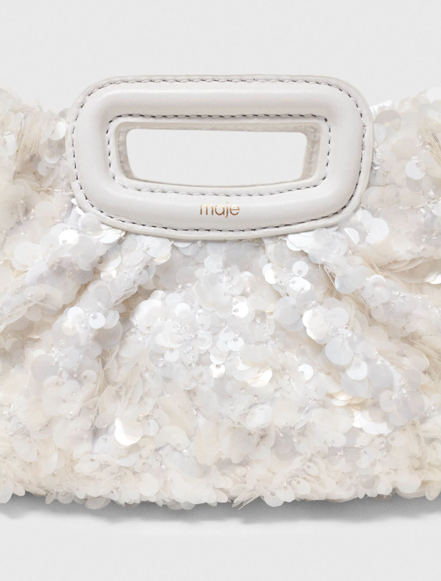 Sequins Milpli Mini Clutch White - Image 3