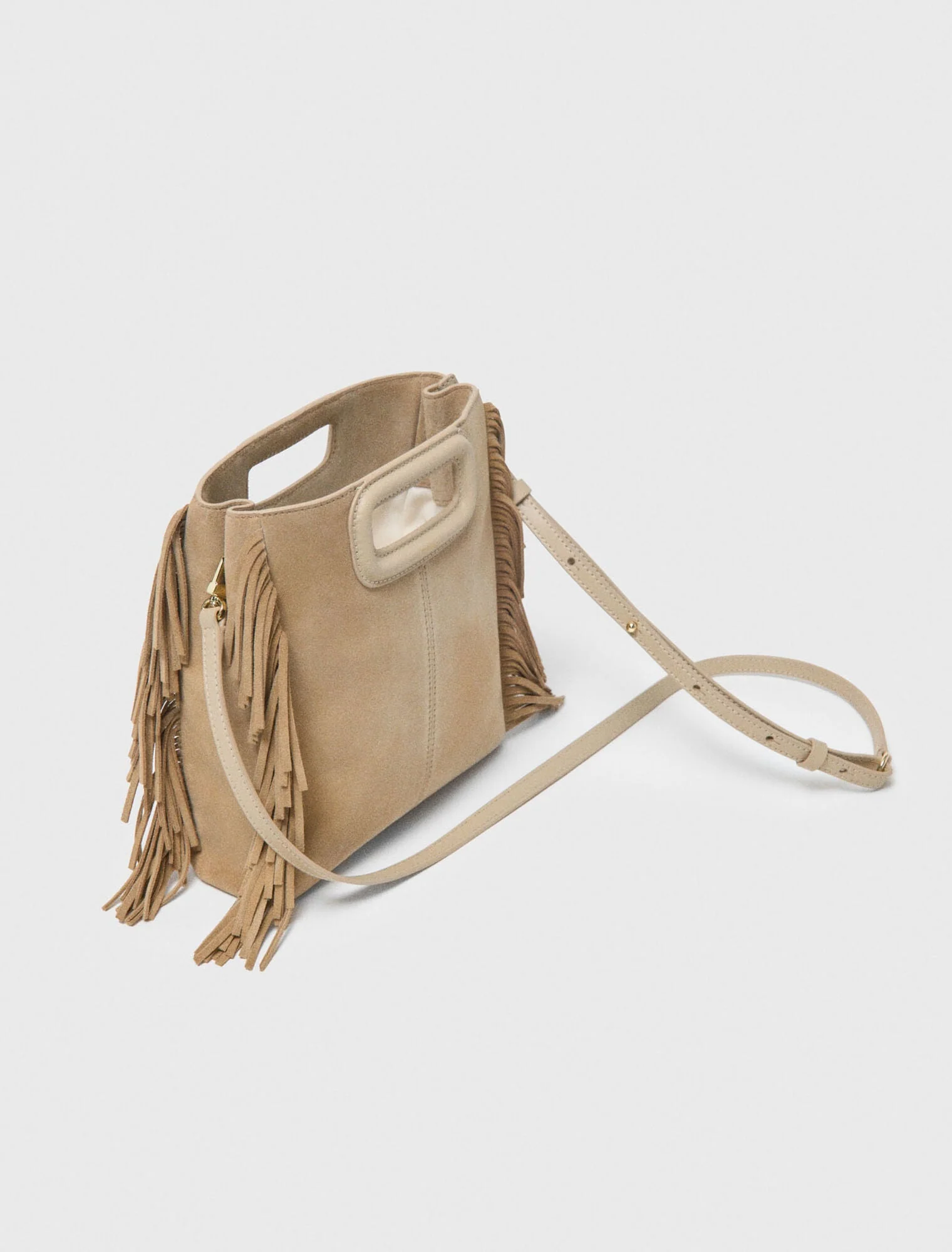 Suede M Bag Cappucino - Image 4