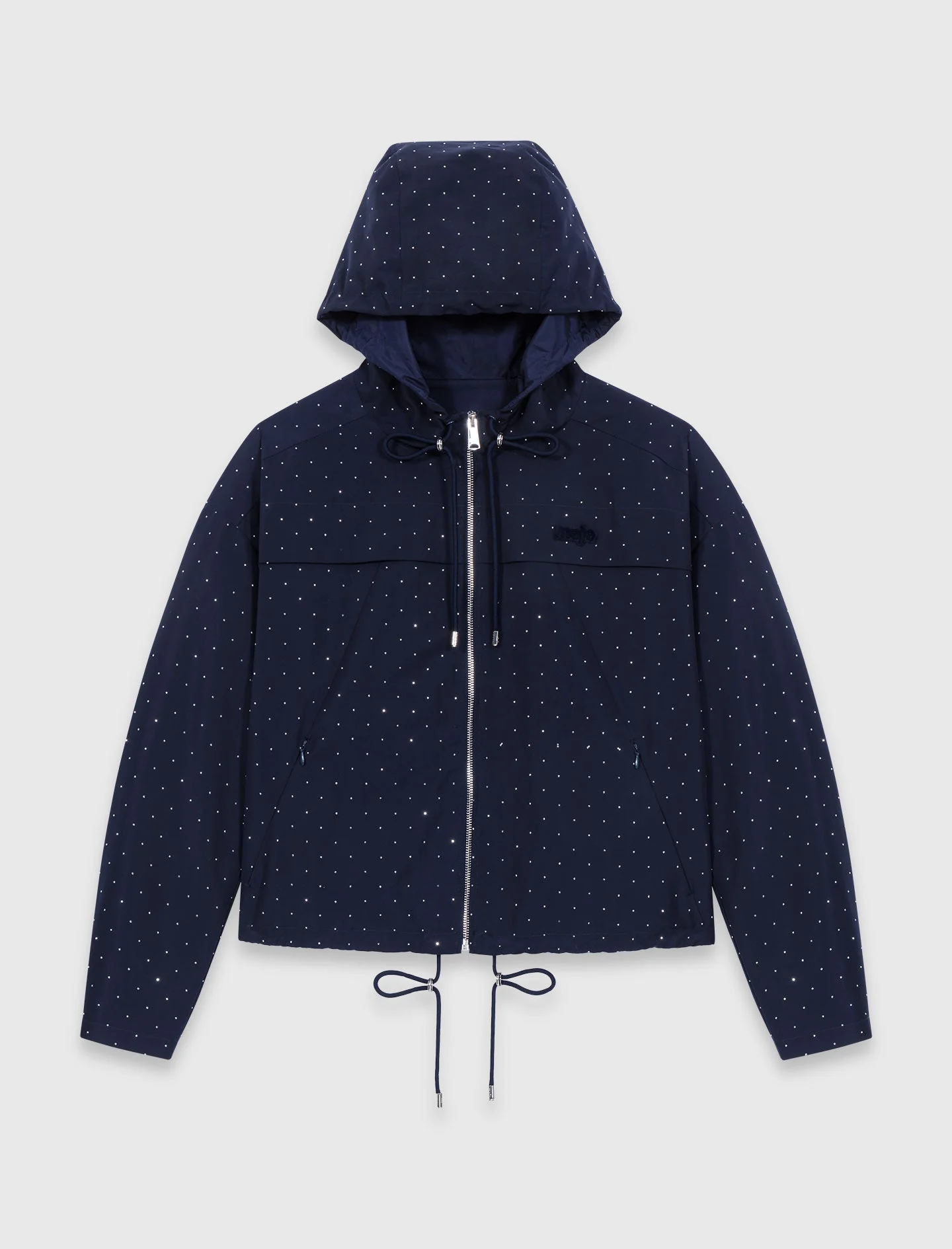 Hooded windbreaker with rhinestones - Image 7