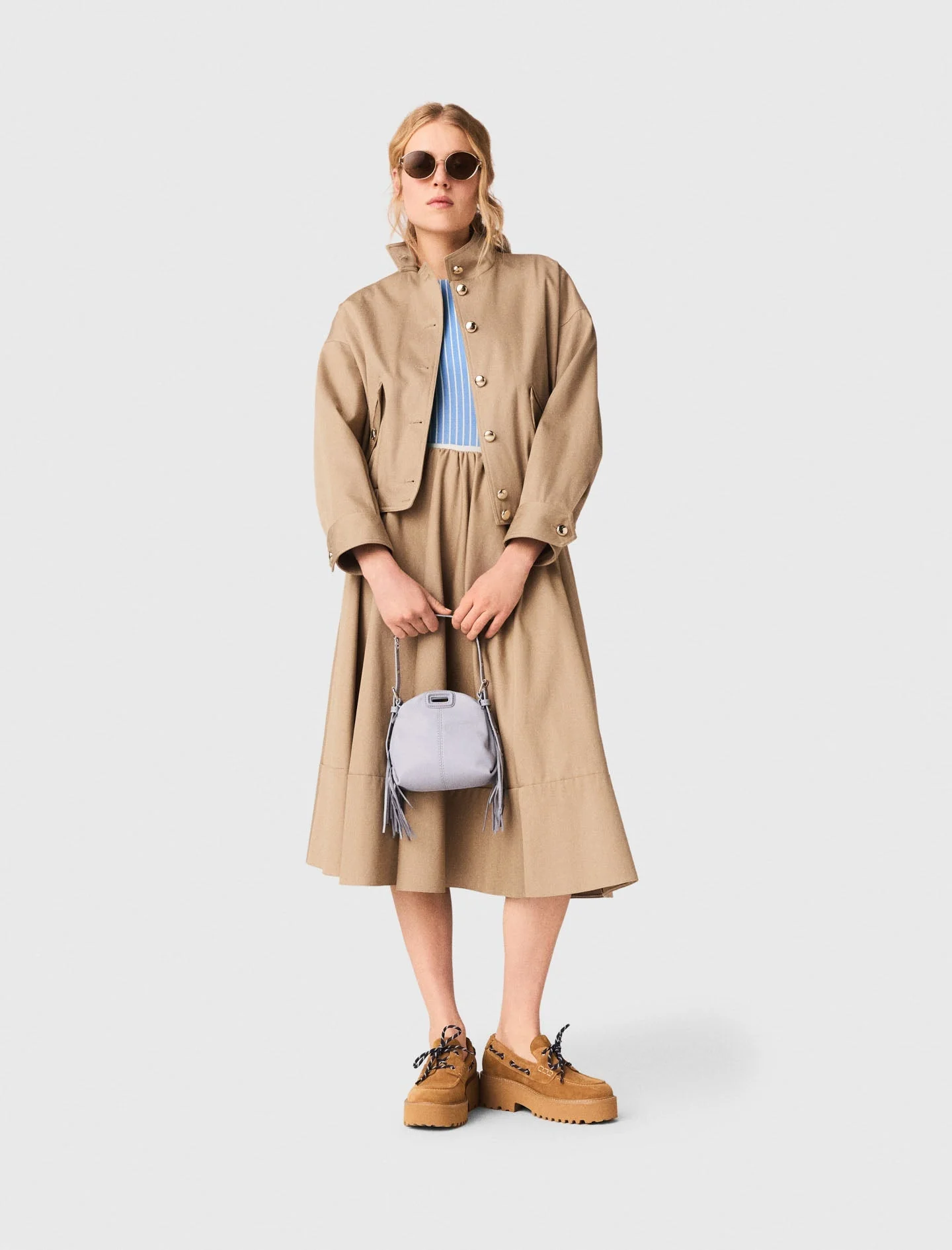 Cotton Bomber Jacket Mastic Beige