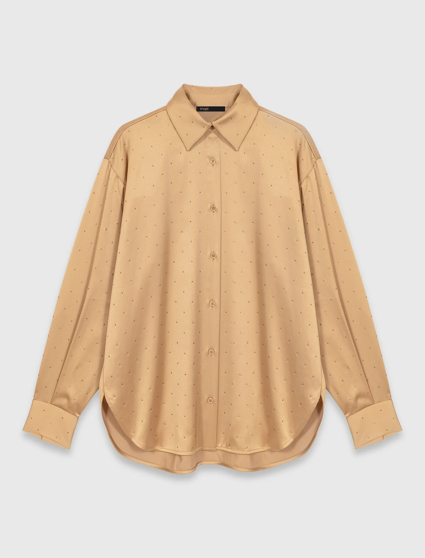 Rhinestone satin shirt - Image 7