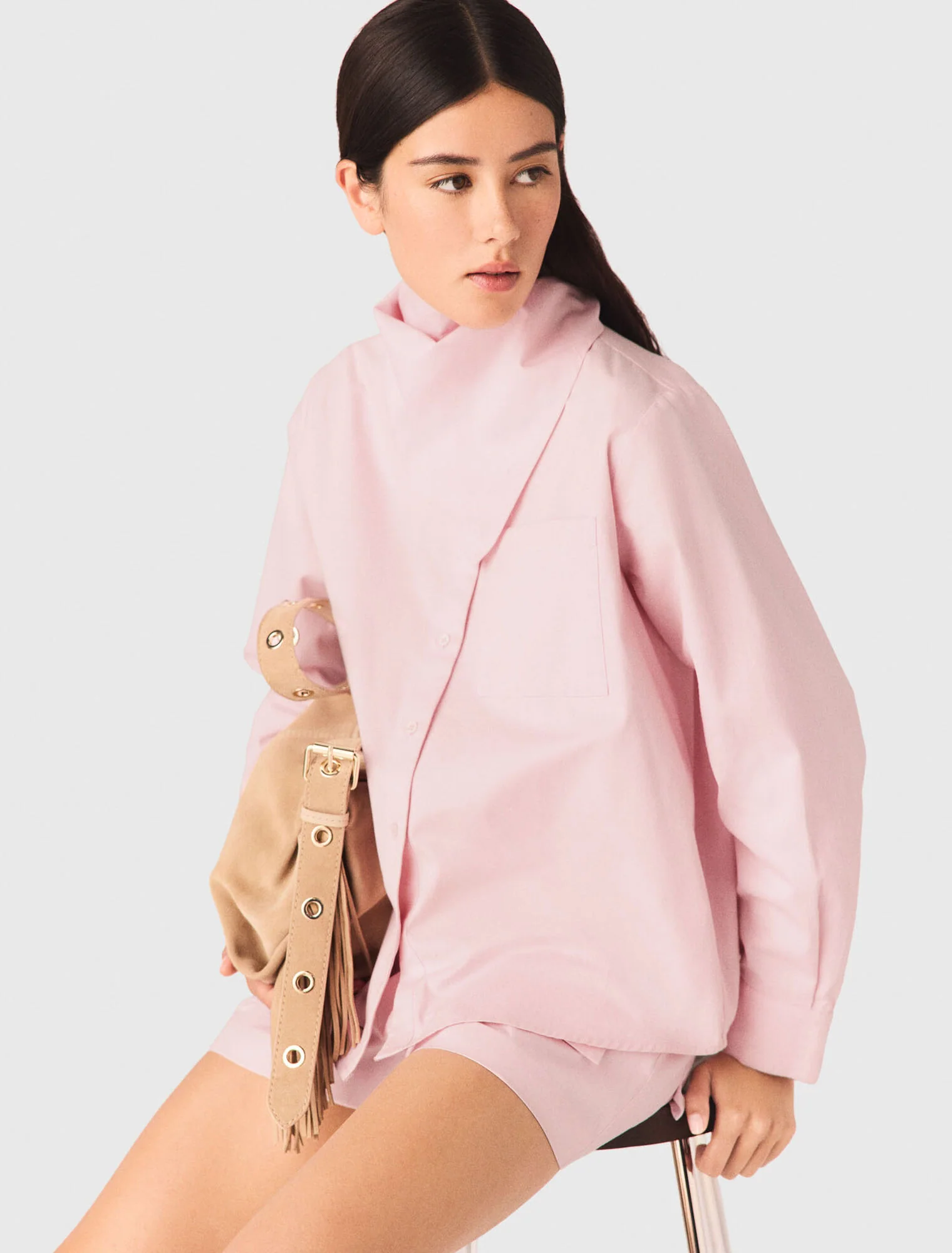 Shirt With Removable Pocket Square Pink - Image 4