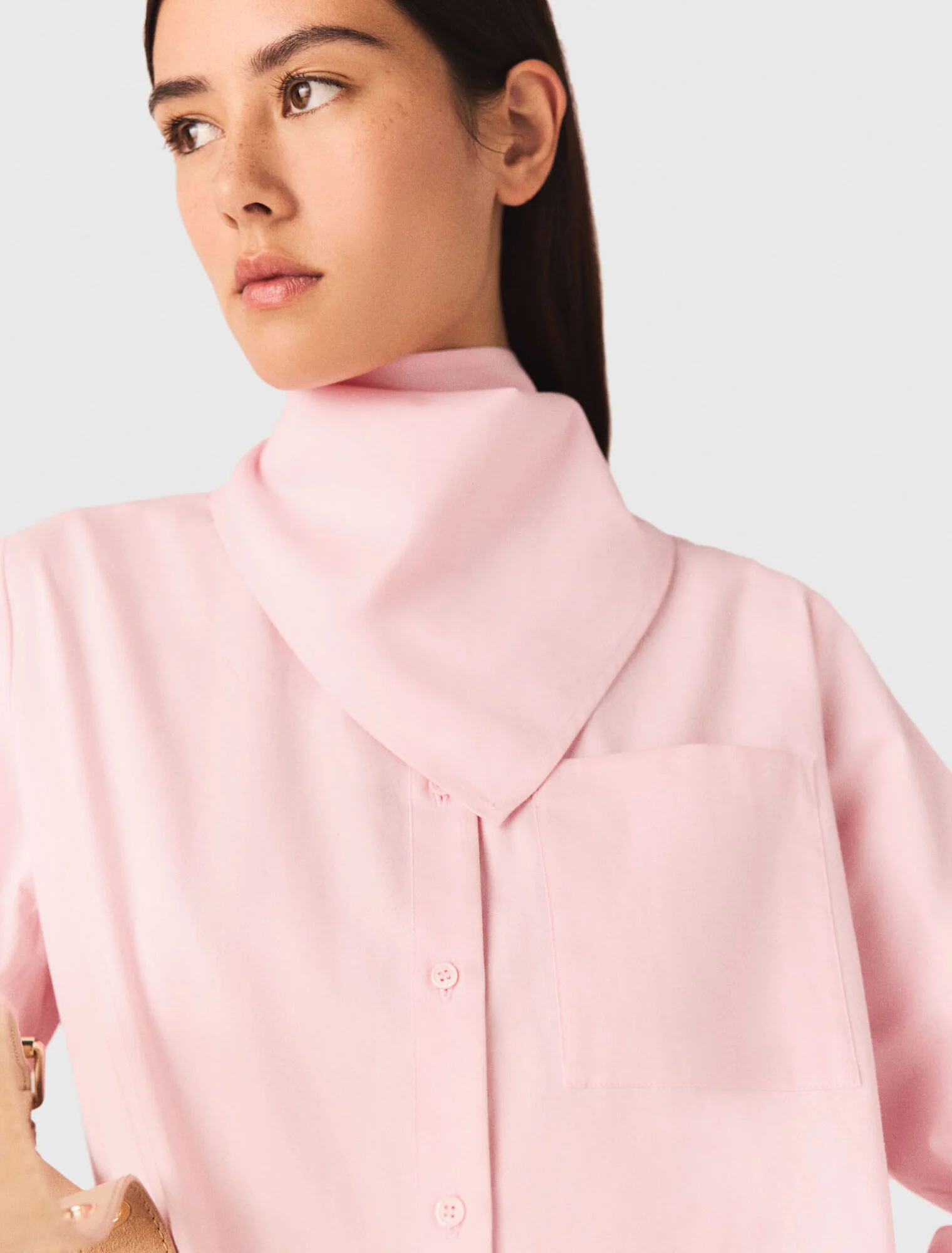 Shirt With Removable Pocket Square Pink - Image 5