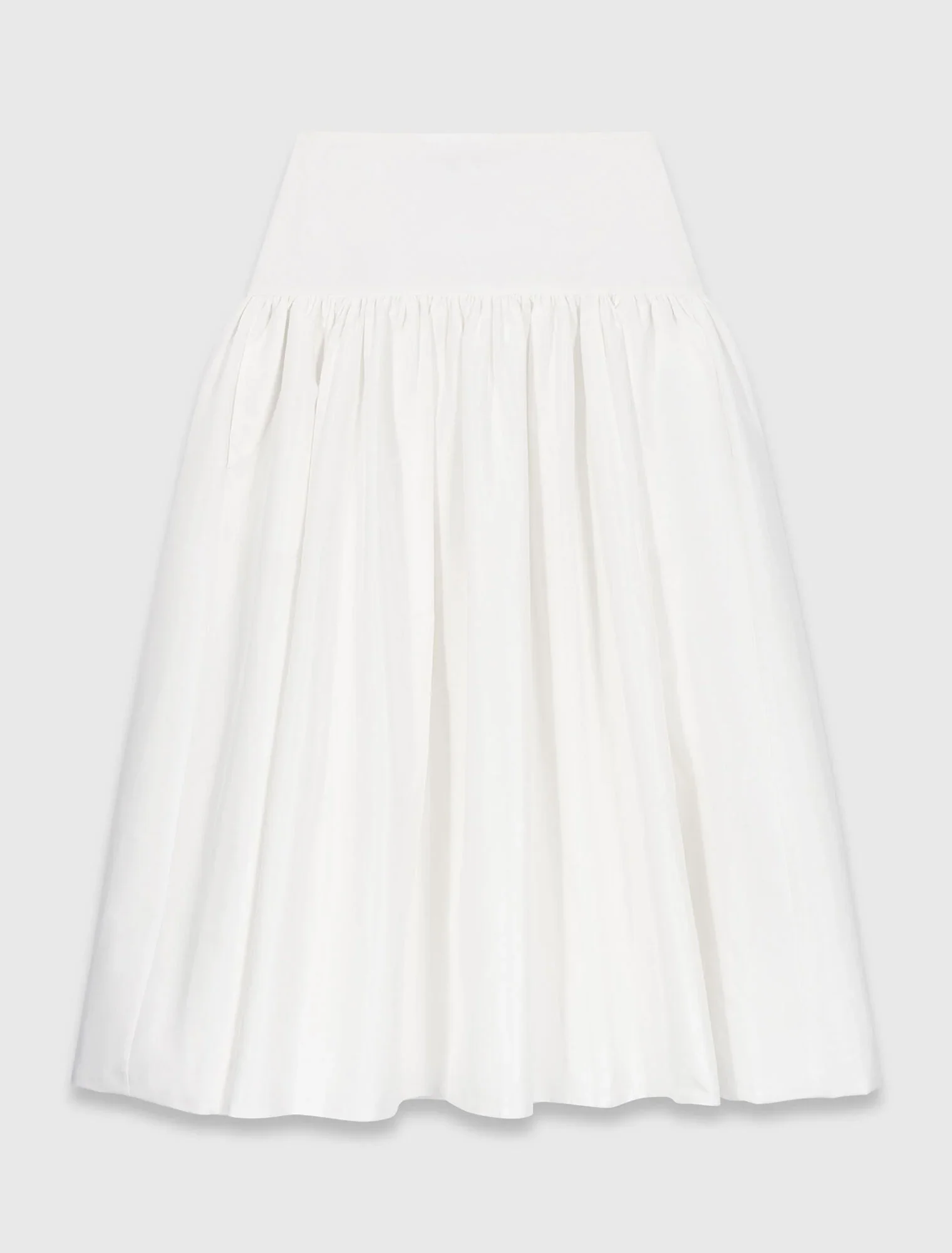 Long Taffeta Skirt White - Image 8