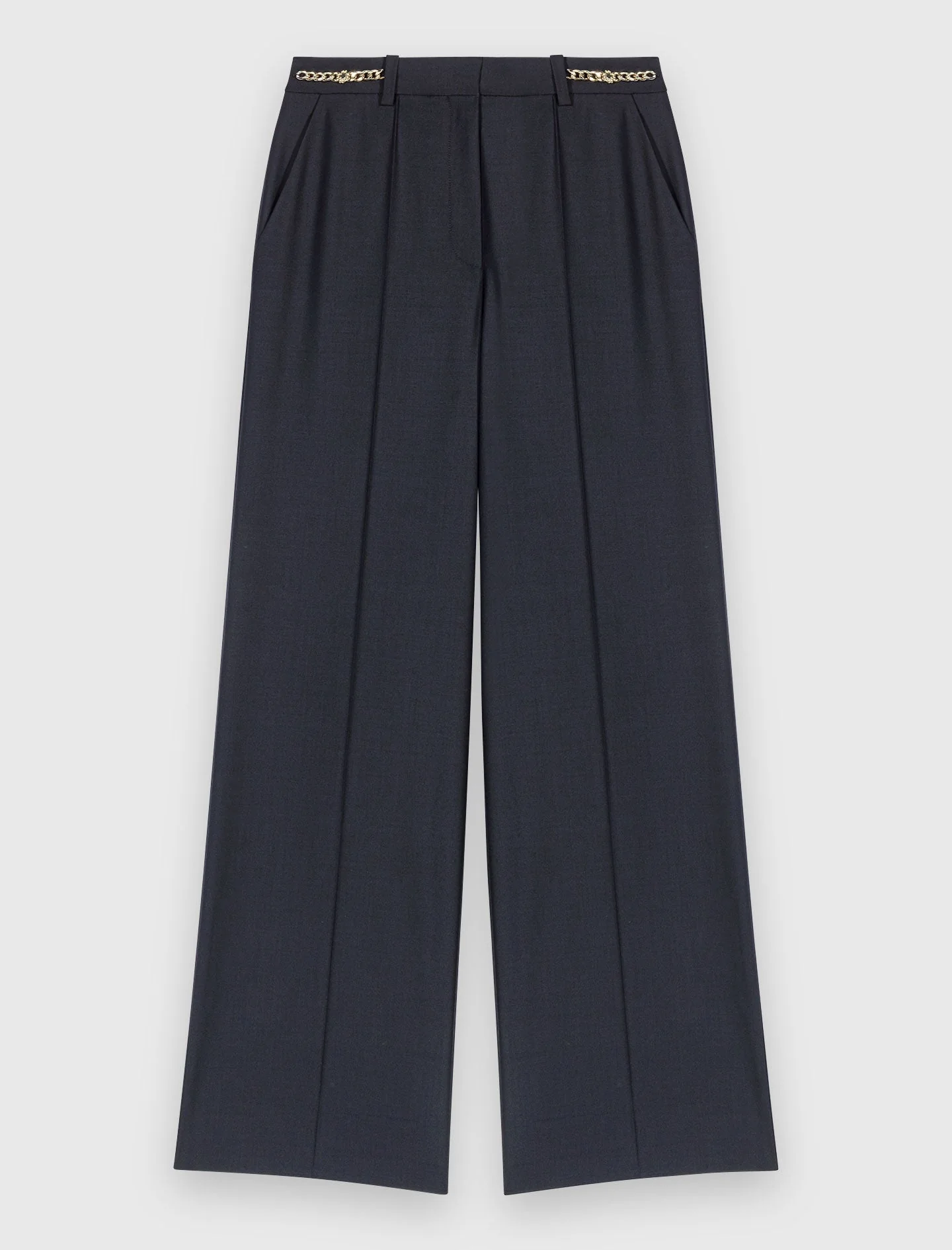 Suit trousers with chain detail Navy - Image 7
