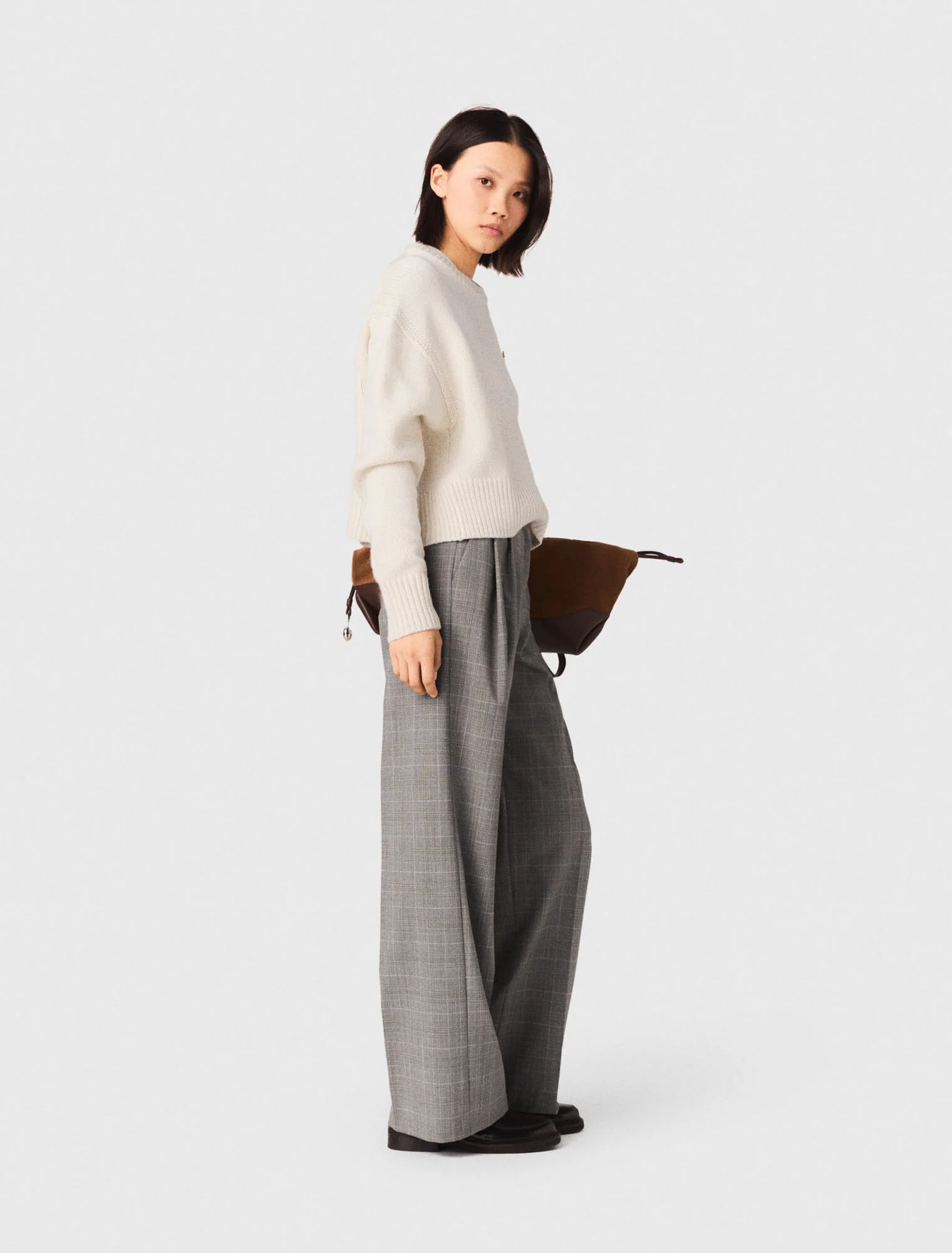 Checked Suit Trousers Grey - Image 2