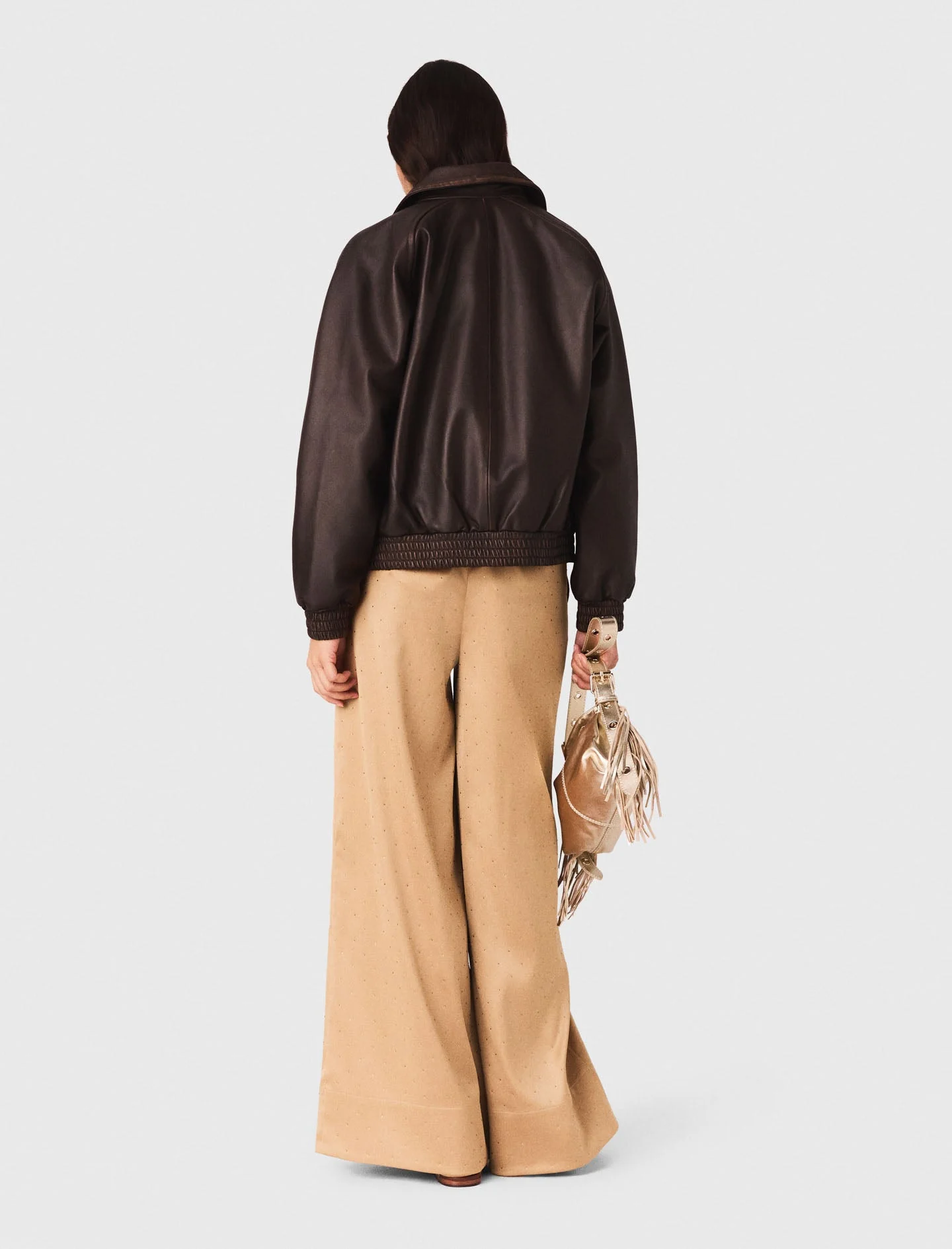 Rhinestone satin trousers - Image 4