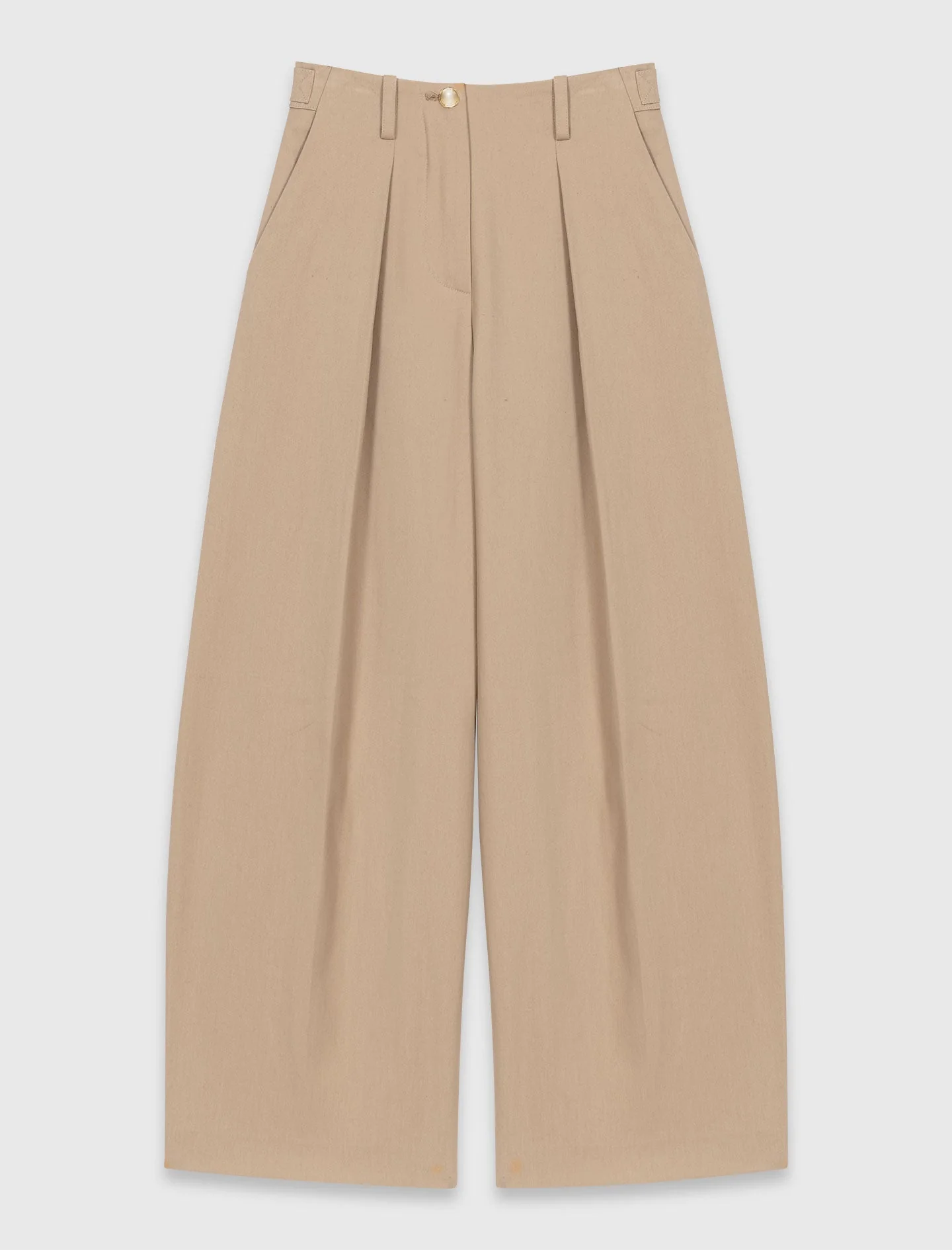 Cotton Balloon Trousers Mastic Beige - Image 5