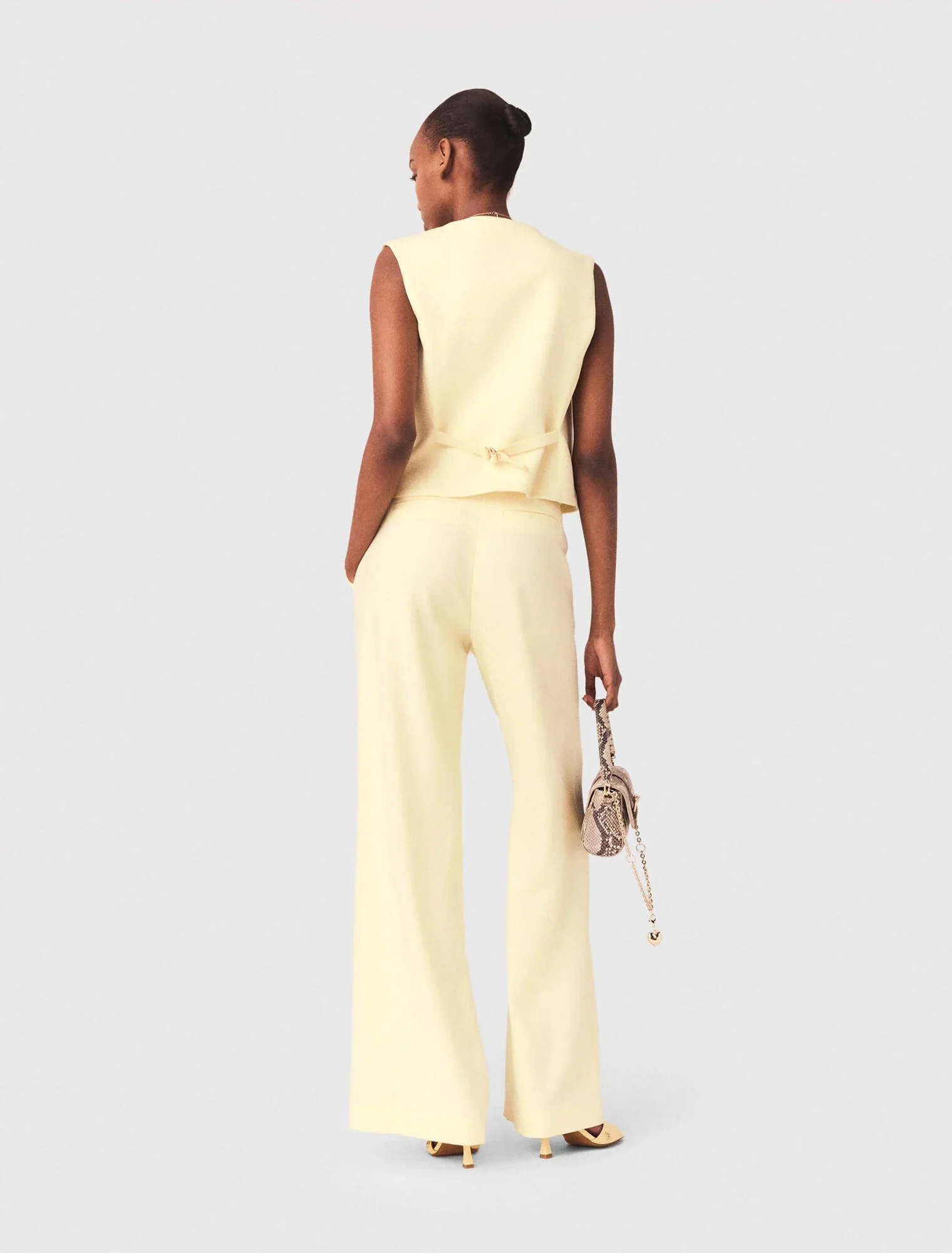 Suit Trousers Pale Yellow - Image 3