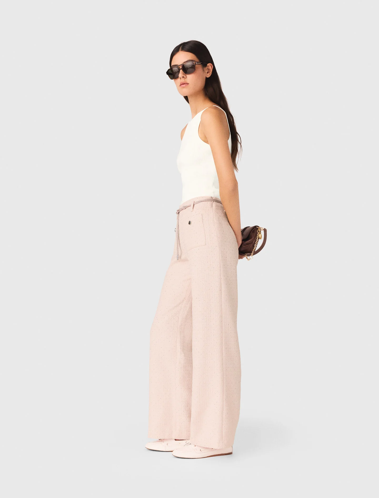 Tweed Trousers Pink - Image 2