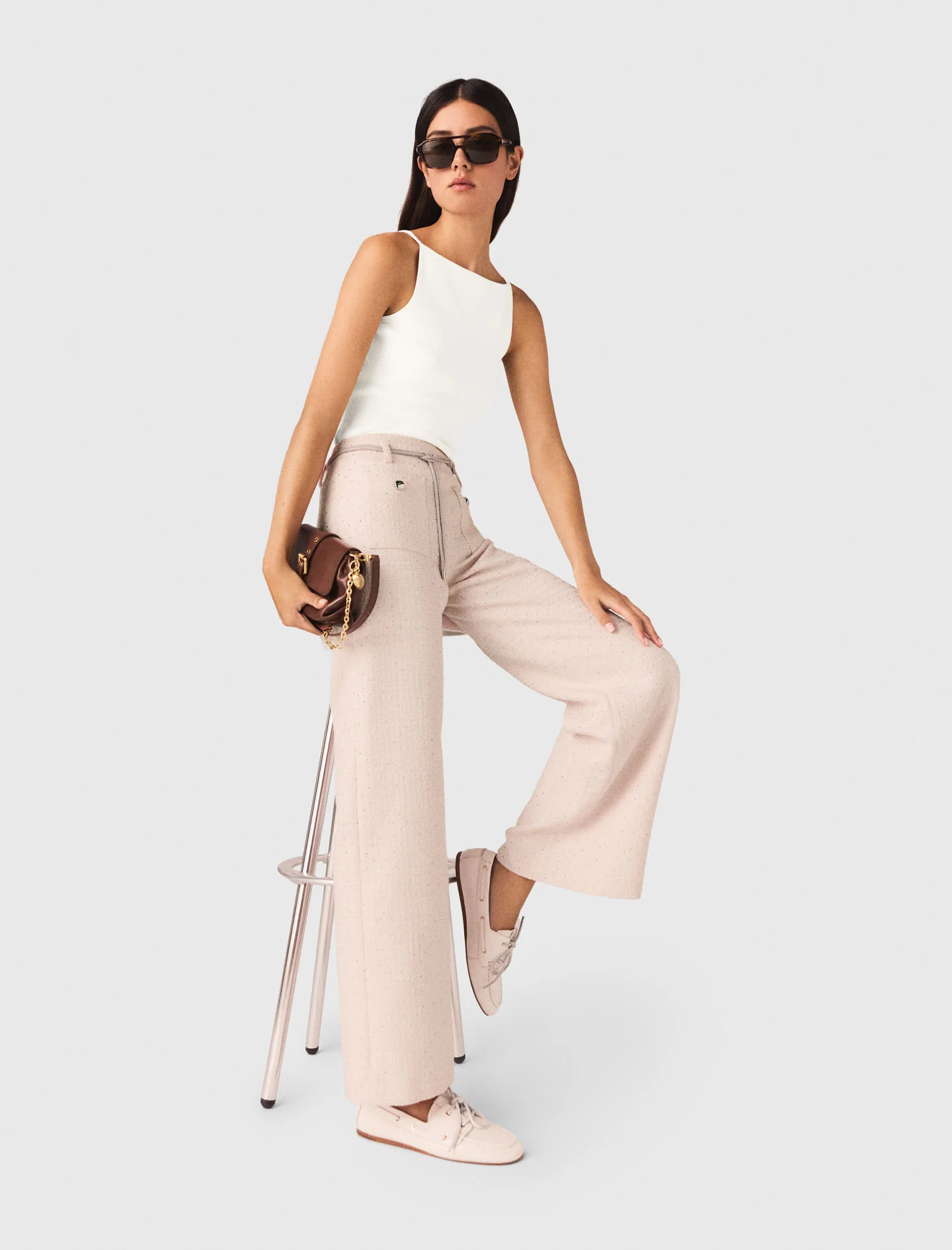 Tweed Trousers Pink - Image 4