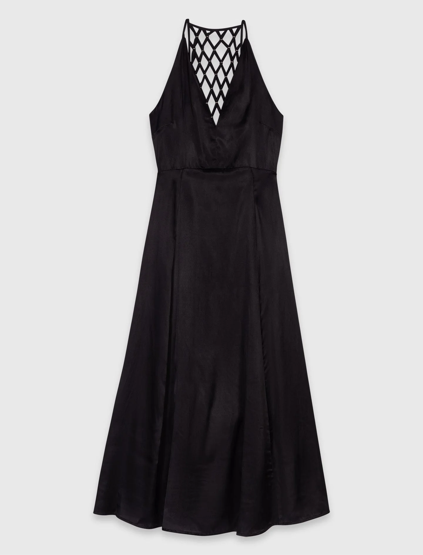 Long flowing dress with braided back Black - Image 6