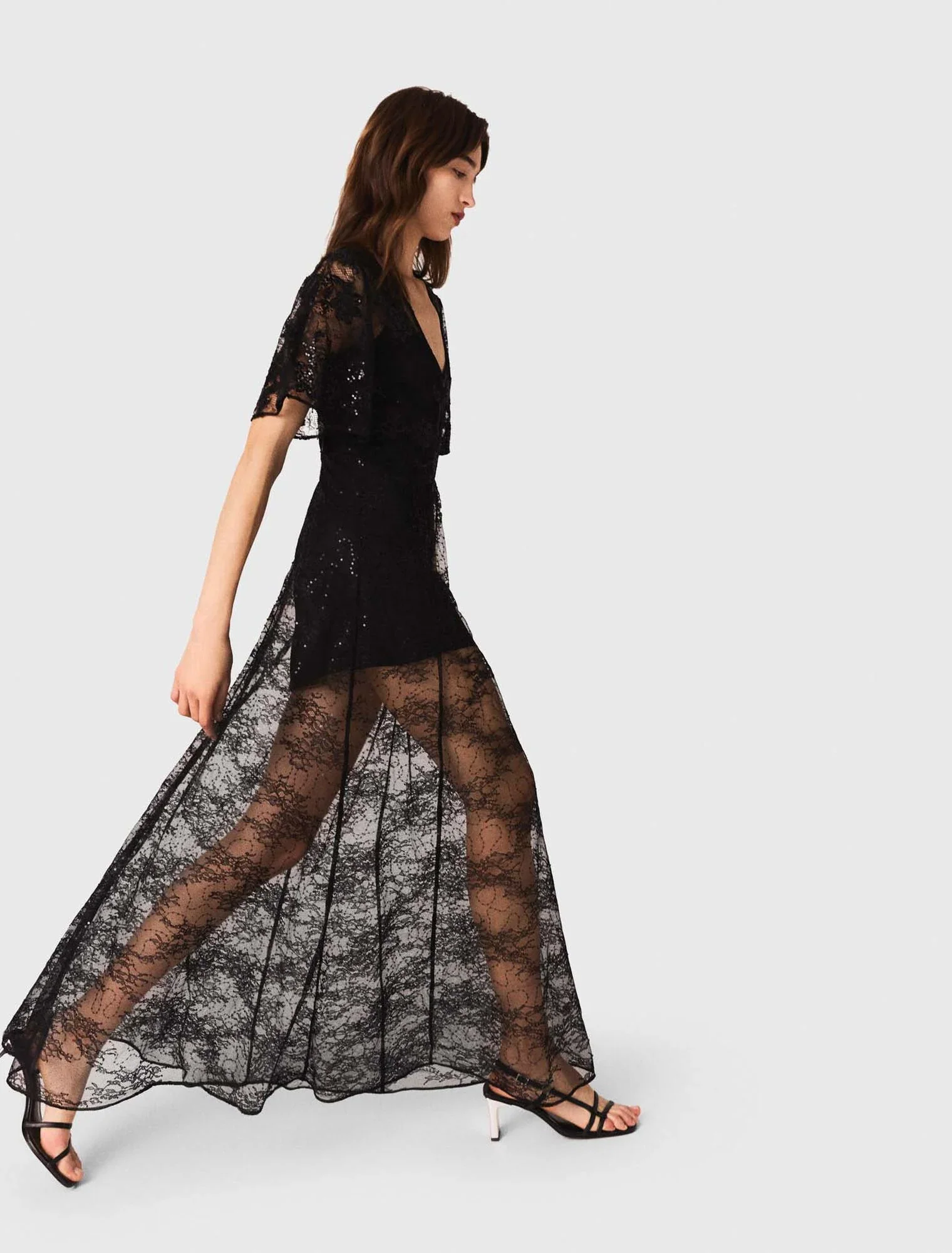 Lace maxi dress Black - Image 3