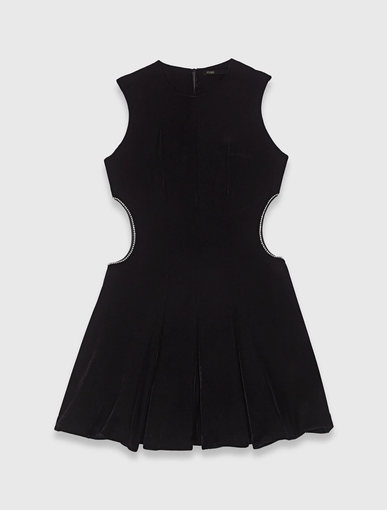 Short velvet dress Black - Image 8