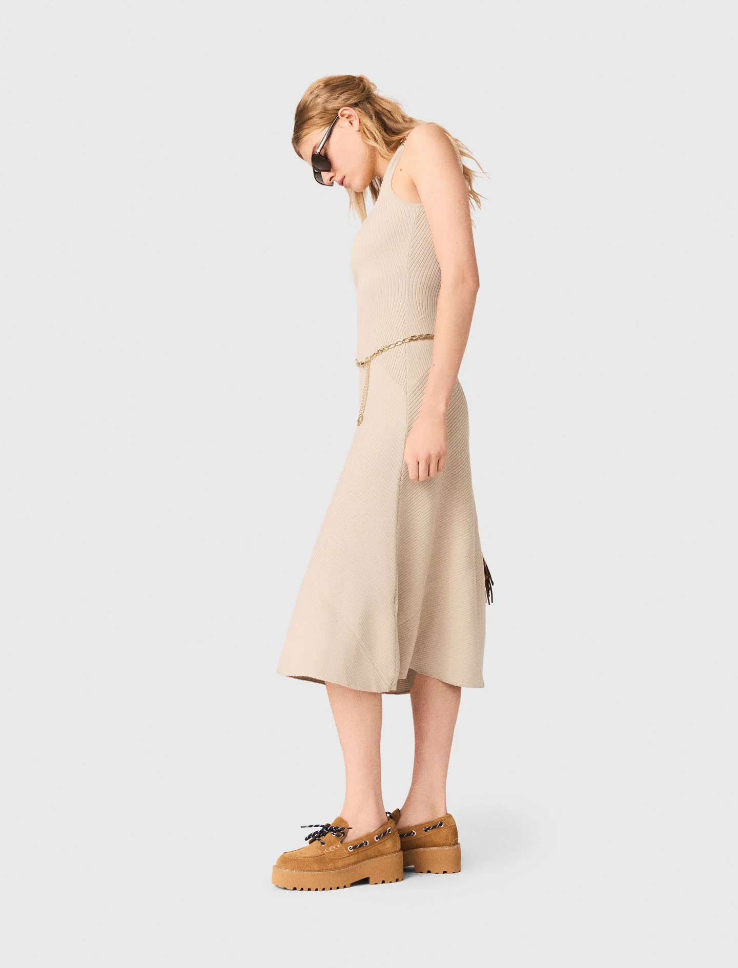 Long Dress With Jewellery Beige - Image 4