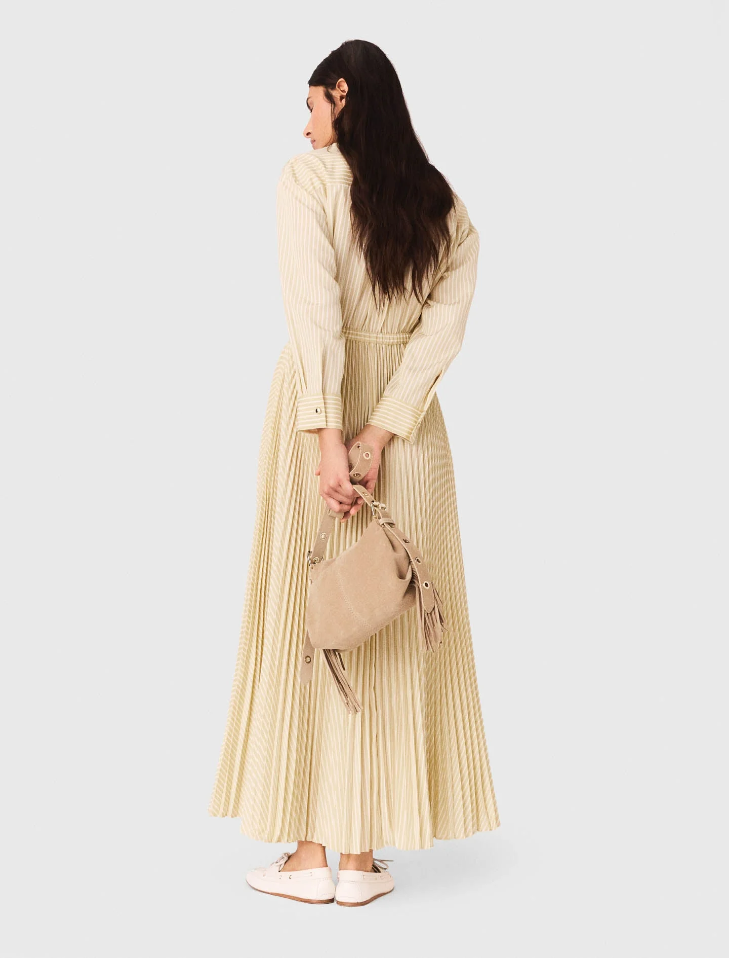 Eyelet pleated maxi dress - Image 3