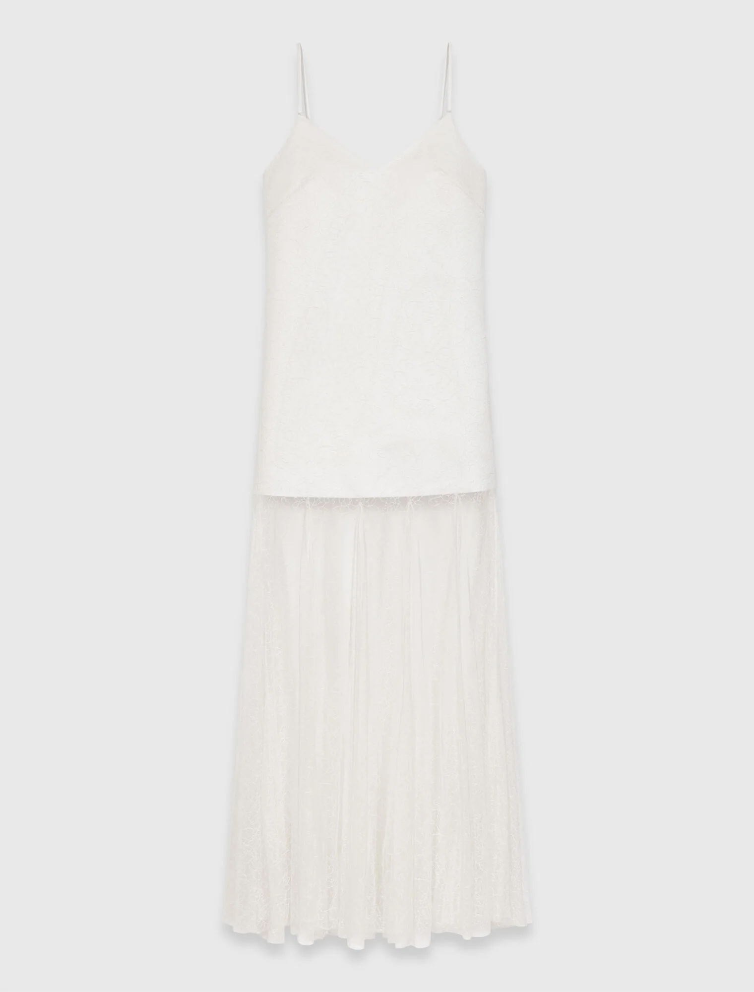 Taffeta And Lace Dress White - Image 7