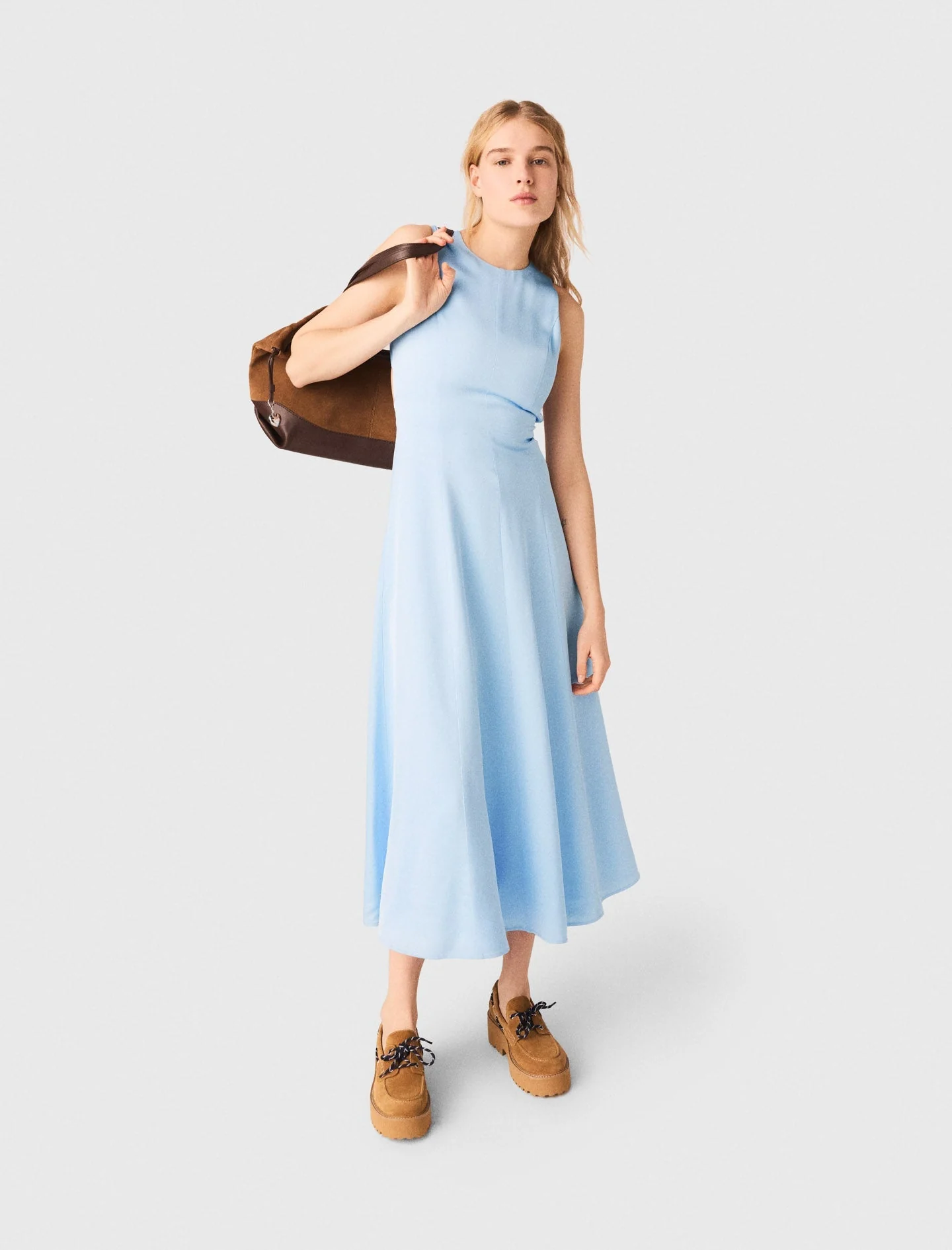 Open-Back Maxi Dress Blue Sky - Image 4