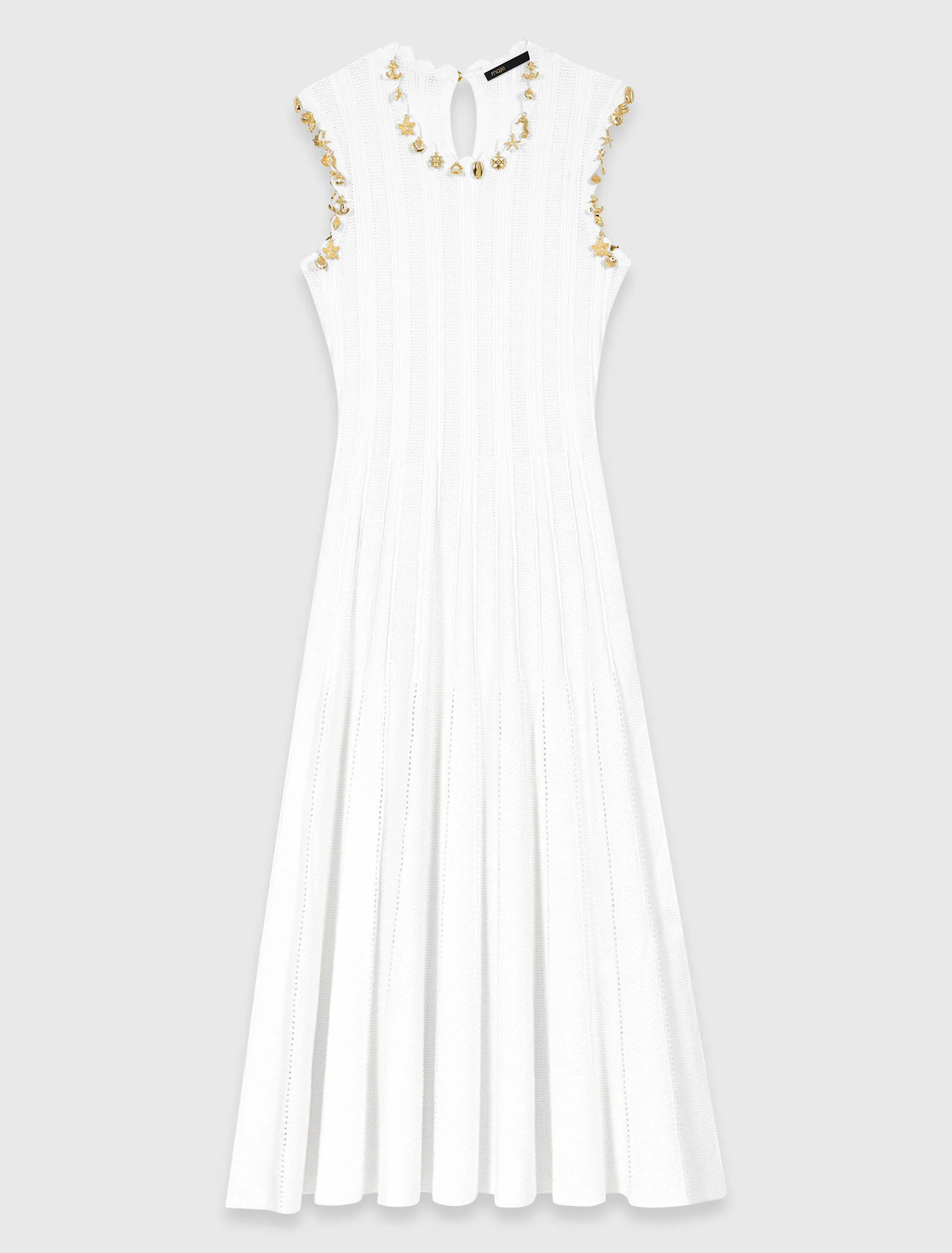 Knit Dress With Gold Jewellery White - Image 7