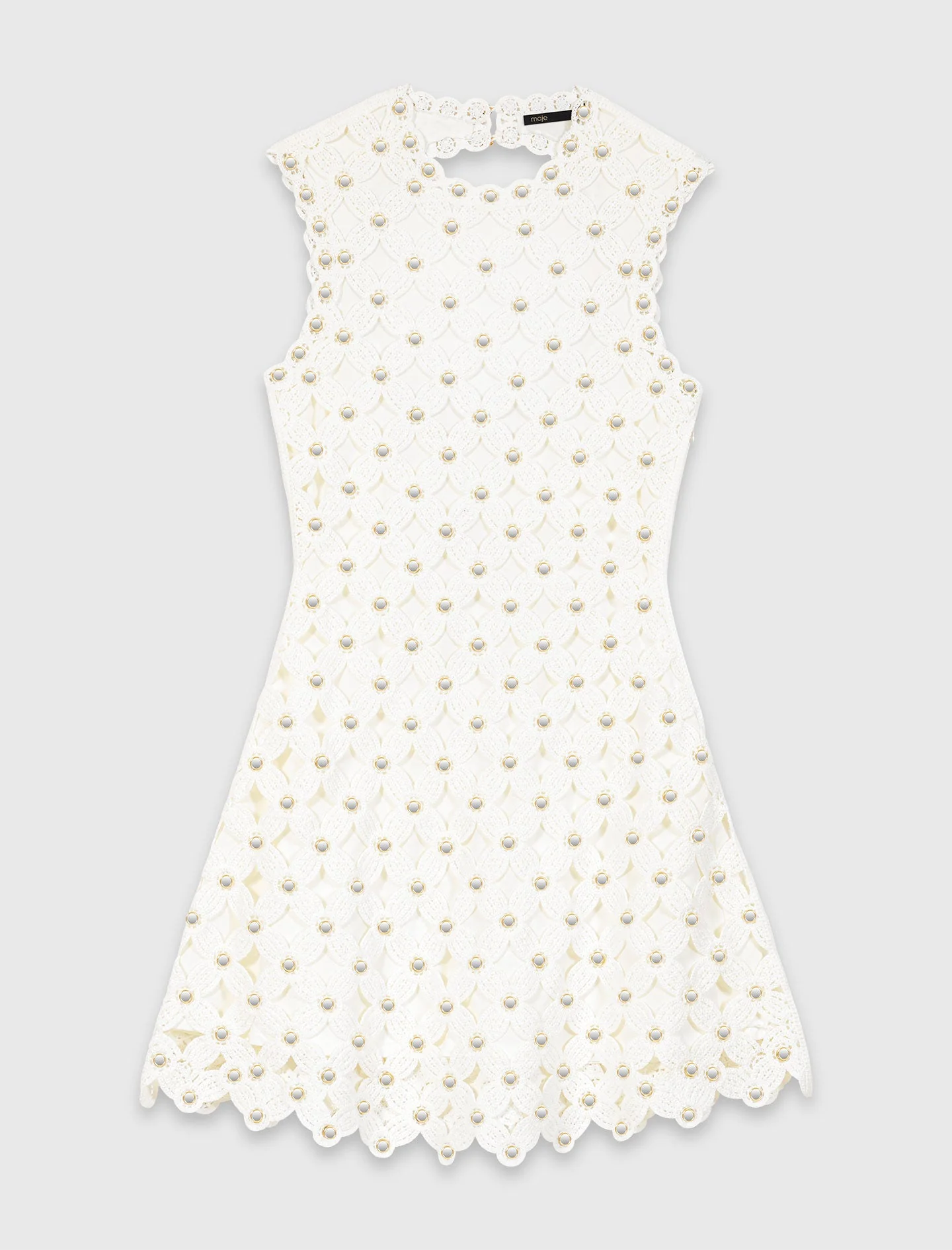 Mirrored Crochet Dress White - Image 7