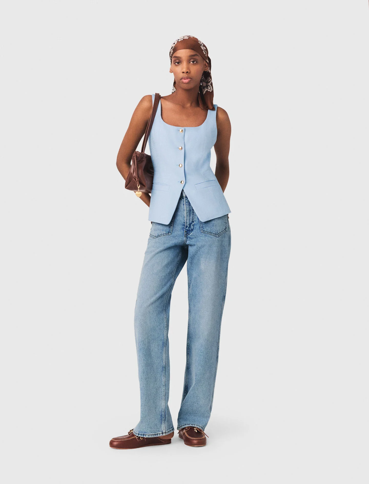 Long Tailored Jacket Blue Sky