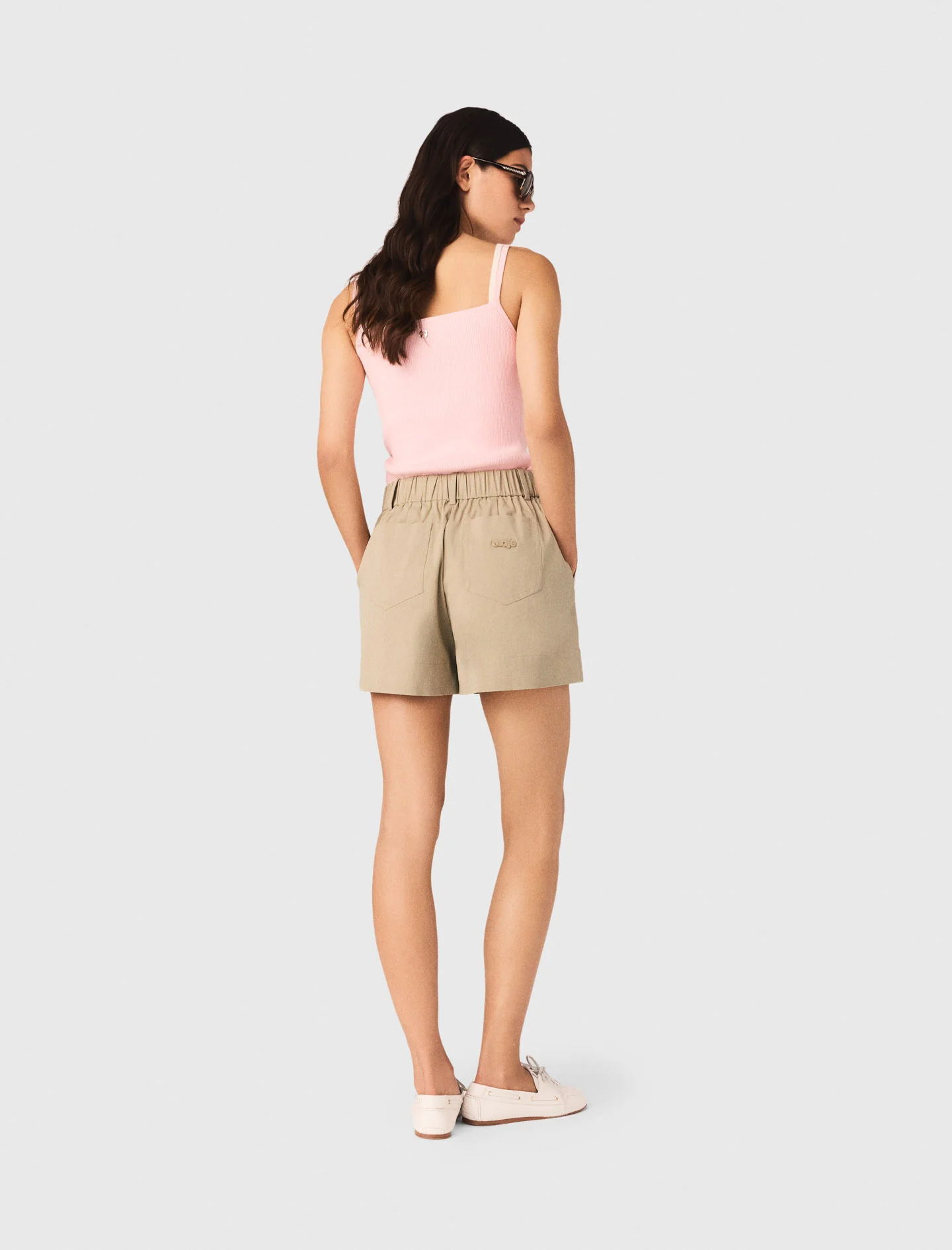 High Straight-Neck Top Pink - Image 3