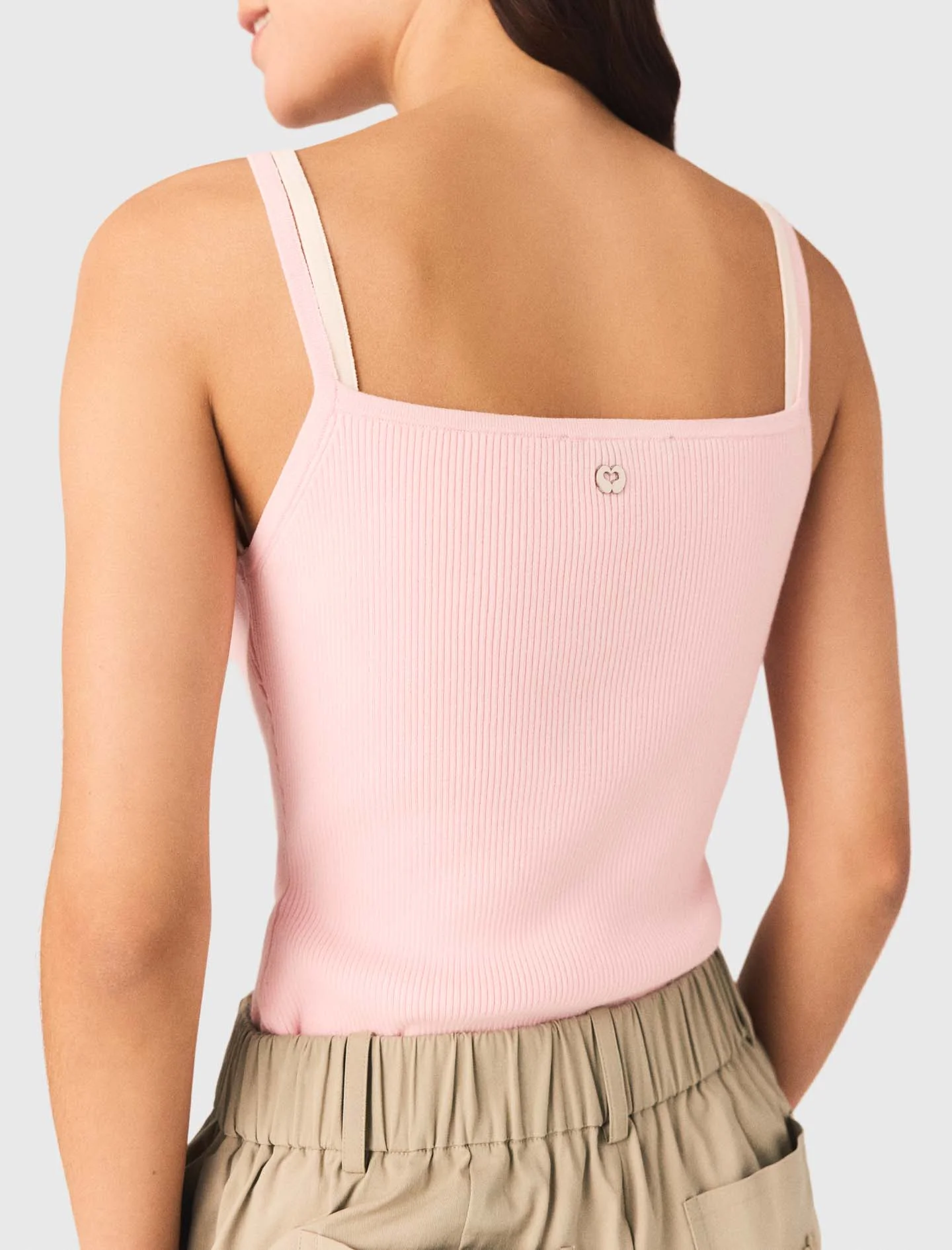 High Straight-Neck Top Pink - Image 6