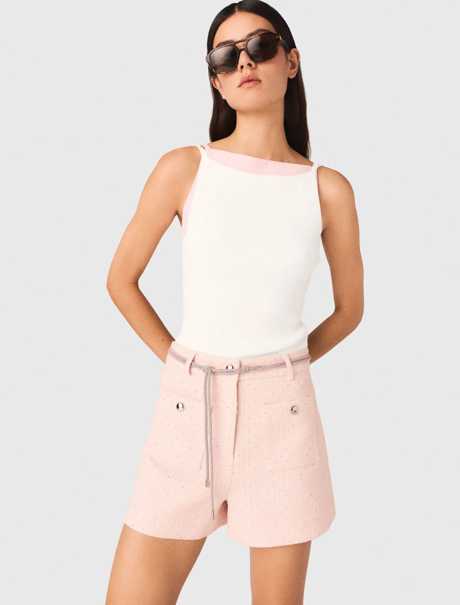 High Straight-Neck Top White - Image 4