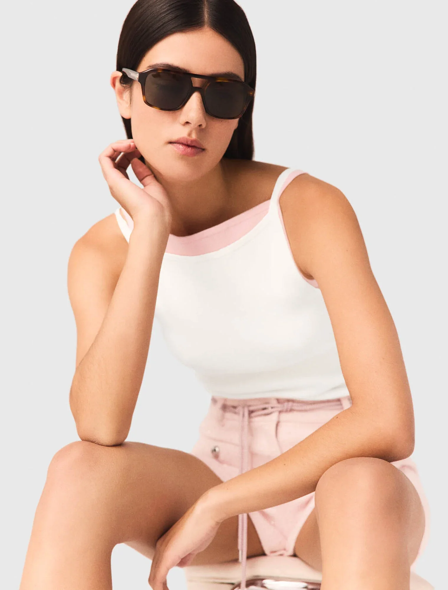 High Straight-Neck Top White - Image 5