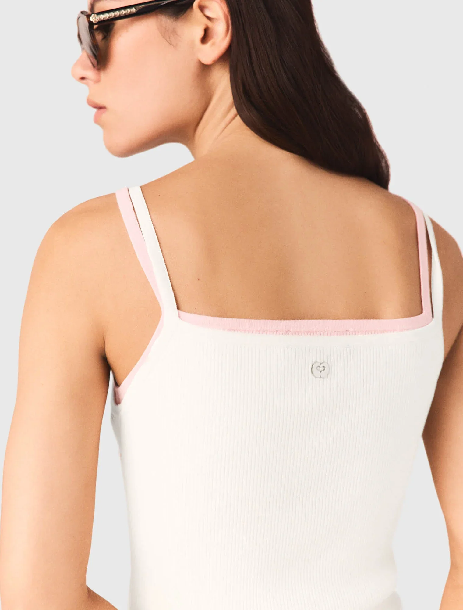 High Straight-Neck Top White - Image 7