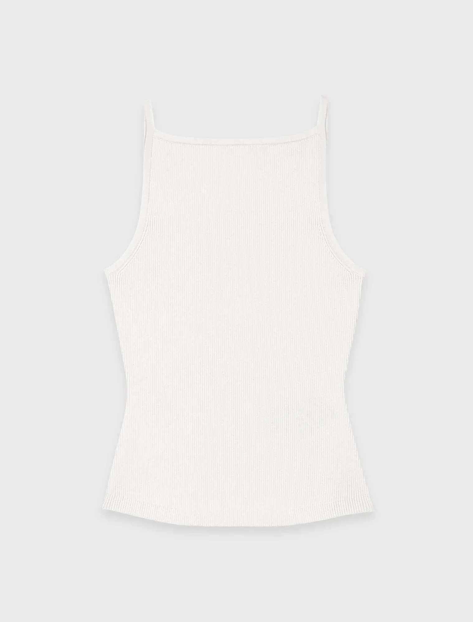 High Straight-Neck Top White - Image 8