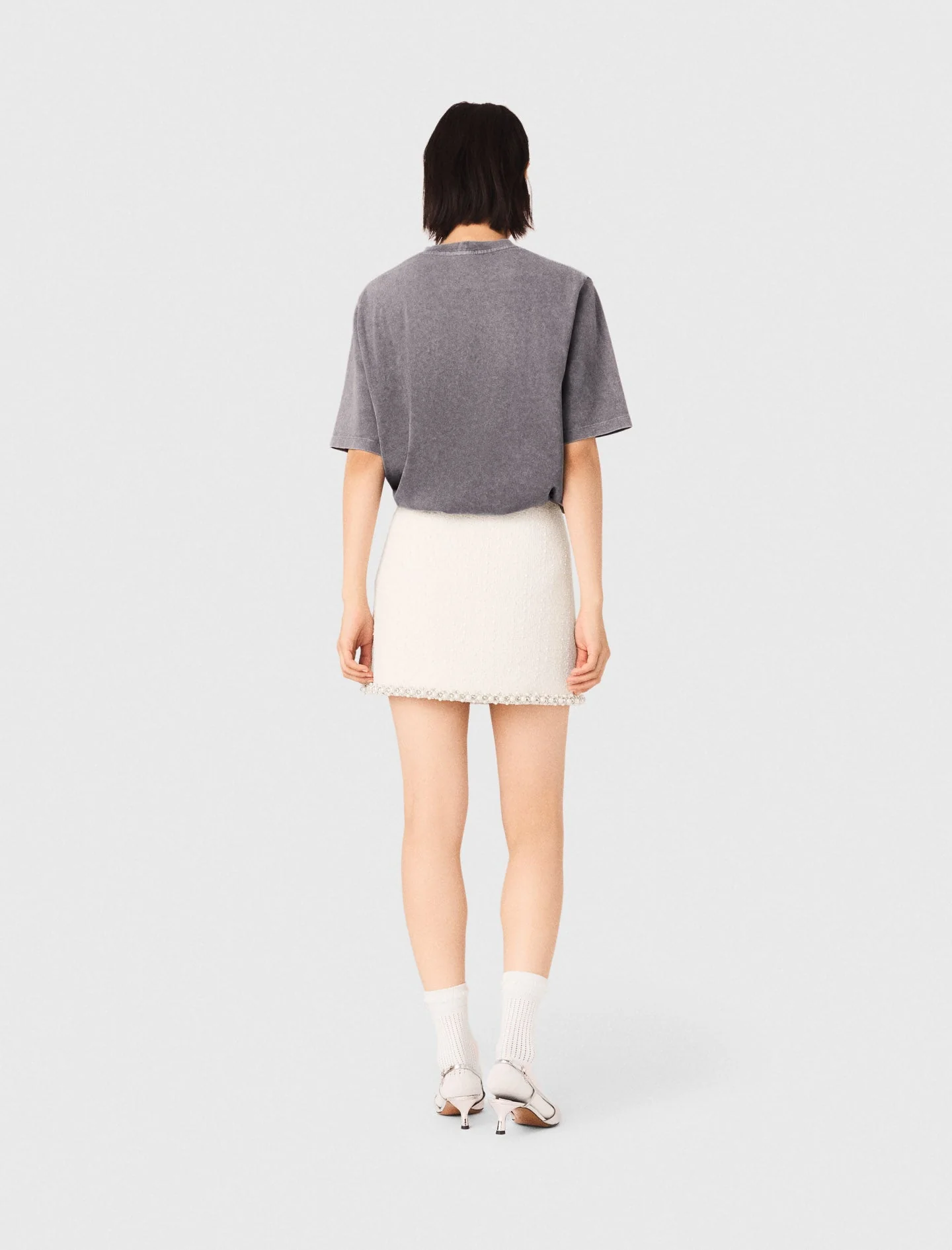 Horse Print T-Shirt Grey - Image 3