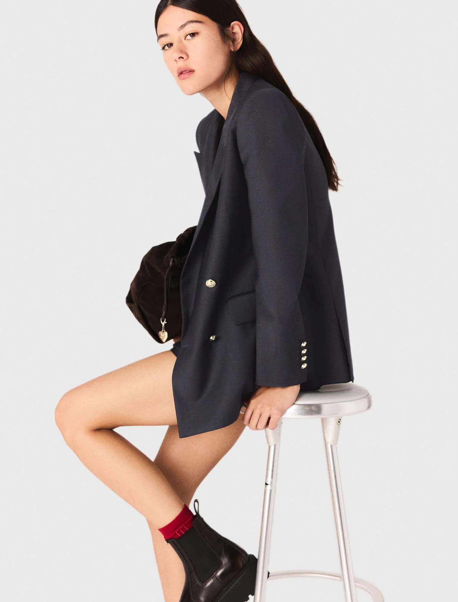 Suit jacket with gold buttons Navy - Image 4