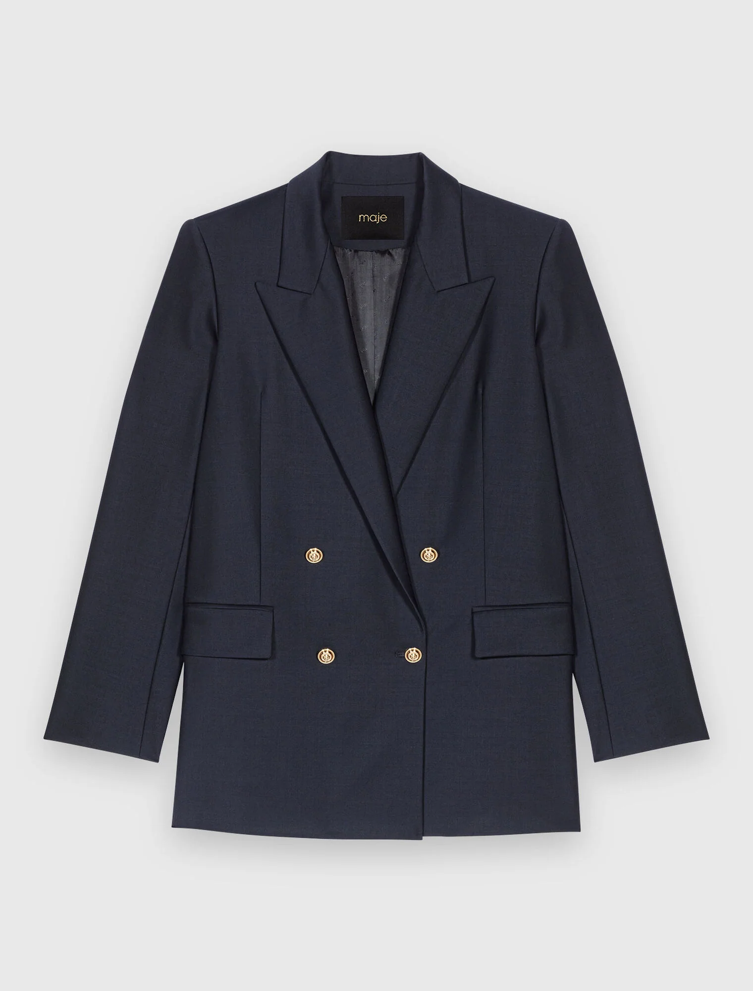 Suit jacket with gold buttons Navy - Image 5