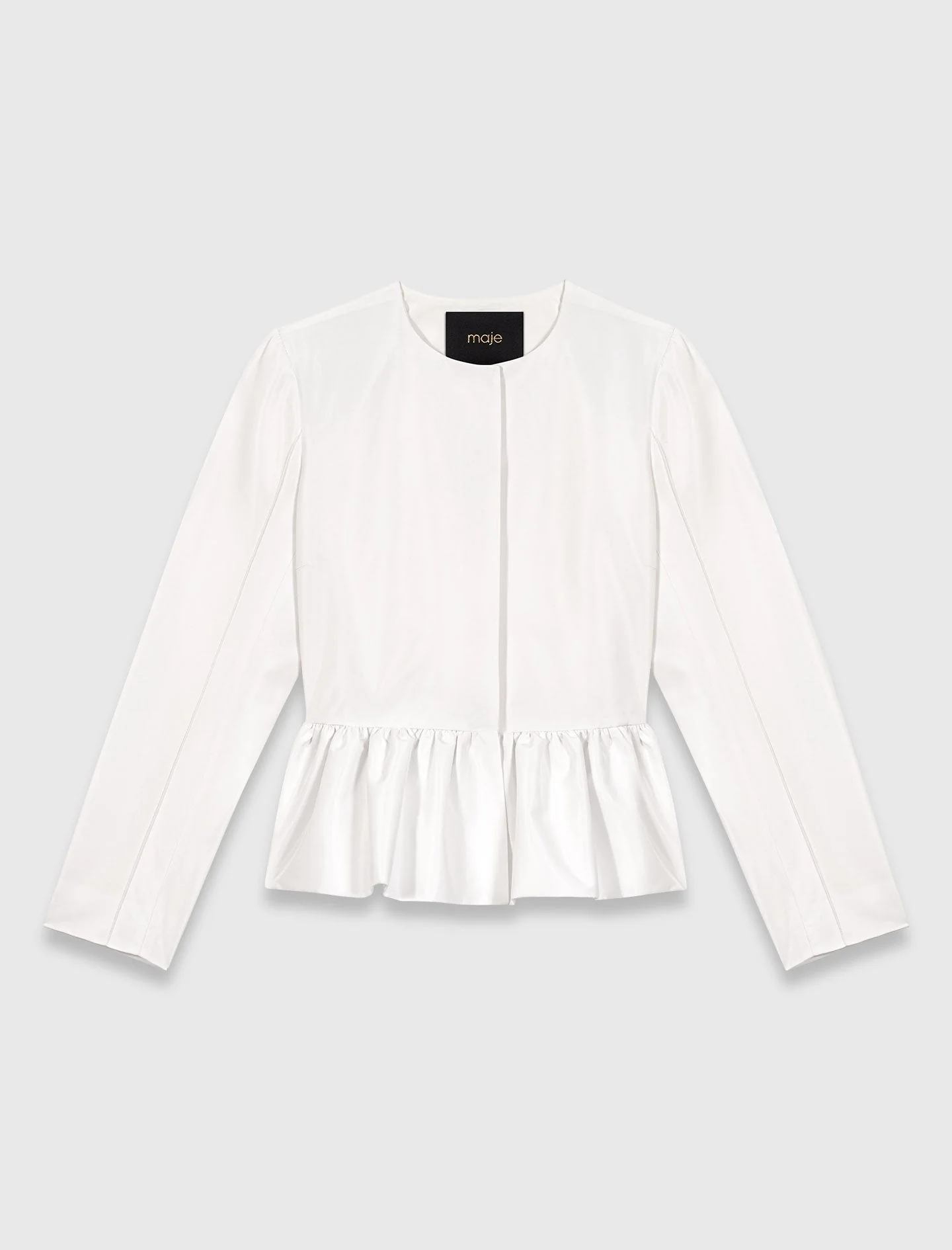 Cropped Jacket With Jewelled Belt White - Image 8